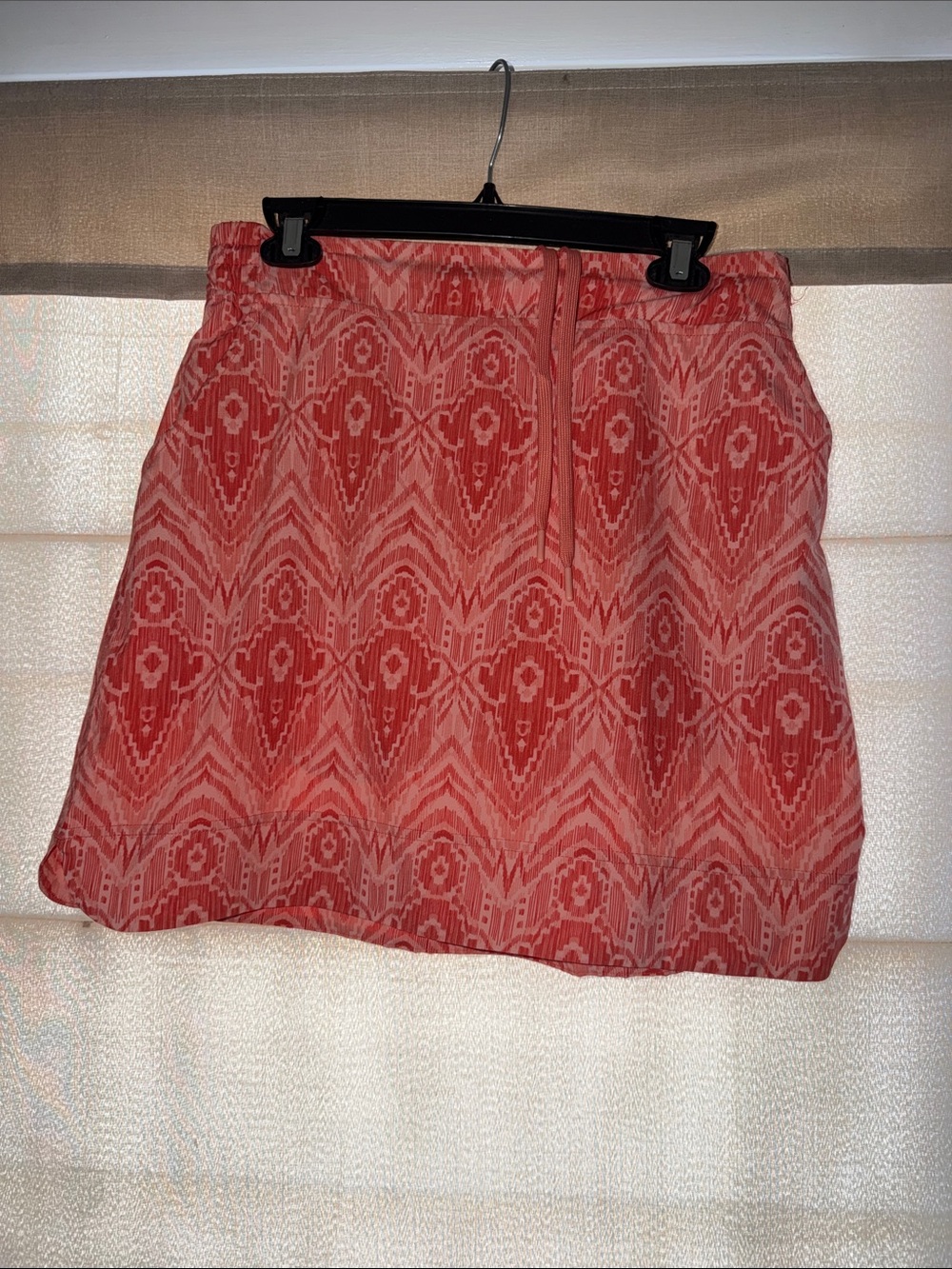 ZeroXposur Coral-Red Printed Mini Skirt